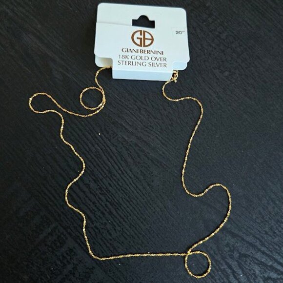 NWT Giani Bernini 18k gold over sterling silver 20" twist chain - Picture 2 of 3